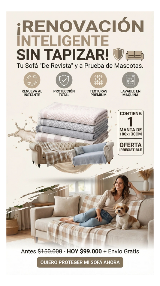 Manta Protectora Premium para Sofá.